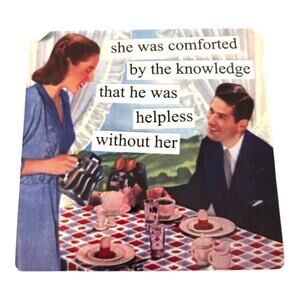 Anne Taintor Inc Wife Always Right Clueless Husband Retro Style Art Flat Magnet
